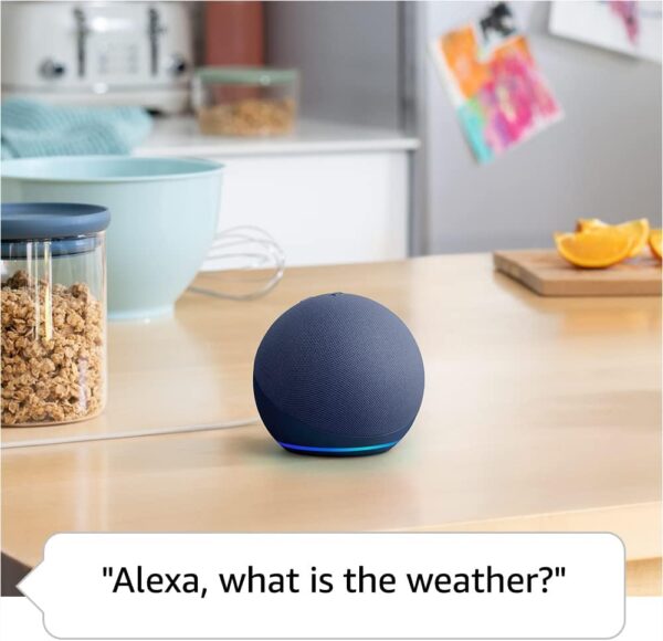 Amazon Echo Dot (newest model), Vibrant sounding Alexa speaker, Great for bedrooms, dining rooms and offices, Deep Sea Blue - Image 5