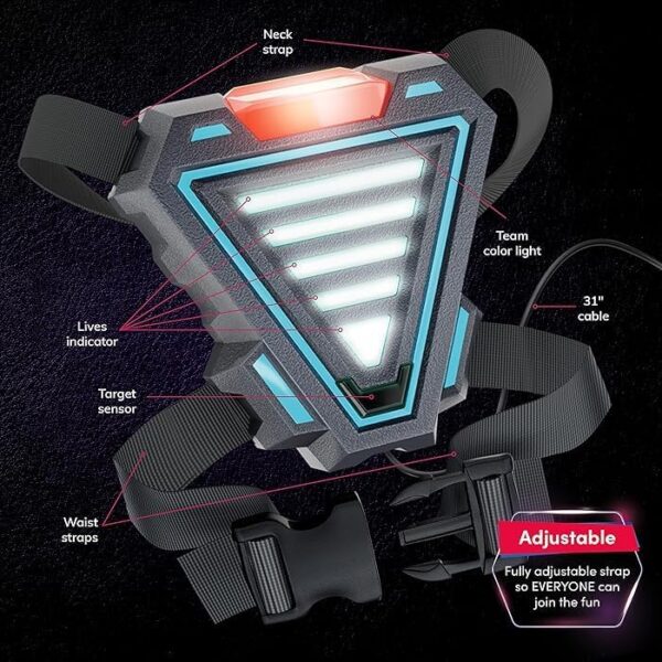 Rechargeable Laser Tag for Kids, Teens & Adults - Blasters & Vest Sensors - Fun Ideas Age 8+ Year Old Toys - 4 Set - Lazer Teen Boy Games - Boys & Girls Outdoor Teenage Group Activities - Image 8