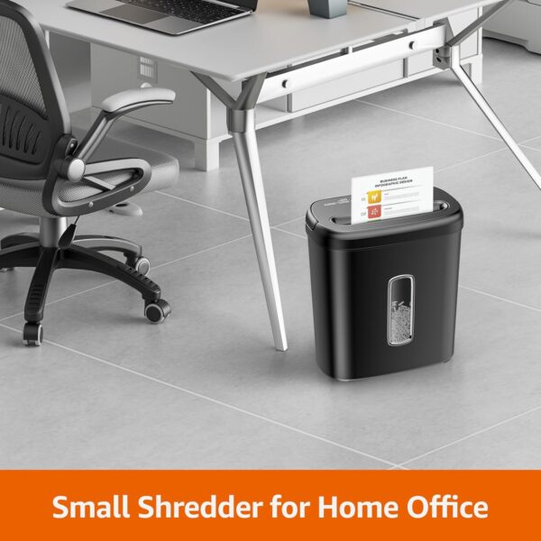 Amazon Basics 8-Sheet Cross Cut Paper Shredder and Credit Card Shredder - Black - Image 3