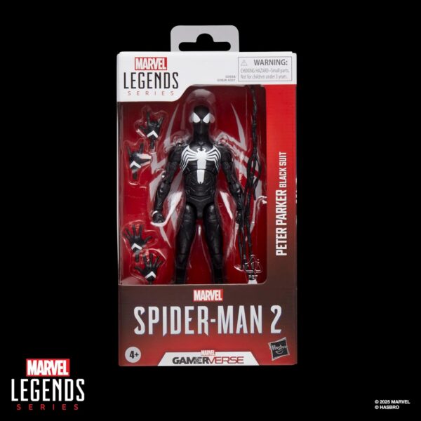 Spider-Man Marvel Legends Series Gamerverse Peter Parker Black Suit, 2 Video Game-Inspired Collectible 6 Inch Action Figure - Image 5