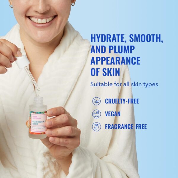 Good Molecules Hyaluronic Acid Serum - Hydrating, Non-greasy formula to Moisturize, Plump - 1% HA, Anti-aging, Water-Based Skincare for Face - Image 9