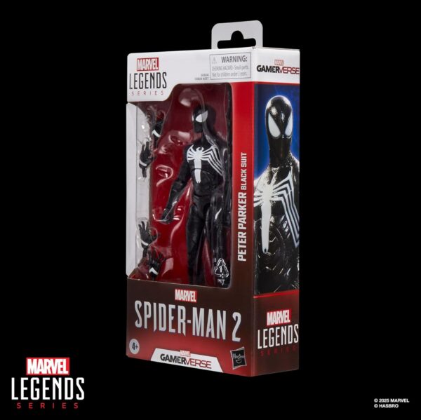 Spider-Man Marvel Legends Series Gamerverse Peter Parker Black Suit, 2 Video Game-Inspired Collectible 6 Inch Action Figure - Image 4