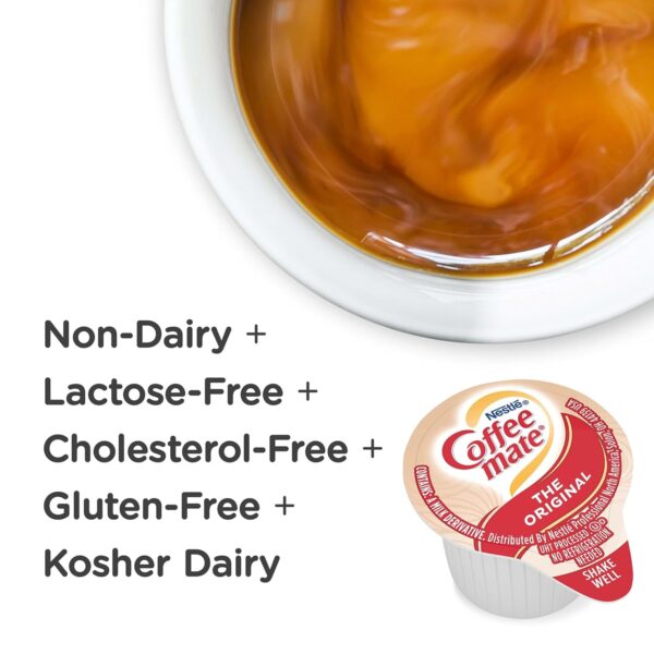 Nestle Coffee mate Coffee Creamer, Original, Liquid Creamer Singles, Non Dairy, No Refrigeration, 0.375 fl oz Tubs (Pack of 180) - Image 13
