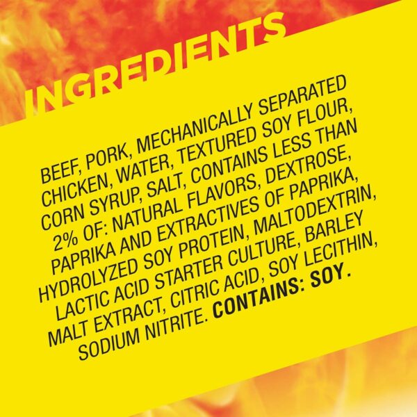 Slim Jim Smoked Meat Sticks, Original Flavor, 6g Protein Per Serving, Snack Size, 0.28 oz. (14 Count) - Image 6