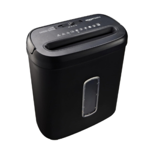 Amazon Basics 8-Sheet Cross Cut Paper Shredder and Credit Card Shredder - Black